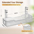 Cinati 16" 3", Under Desk Cable Management Large, Cable Management Box for Table Thickness up to Wire Cord Organizer