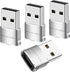 USB Male to USB C Adapter 4 Packs, USB to Type C Super Fast Charging/Transfer and OTG Function, Compatible with iPhone