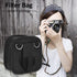 Acouto 9 Slots Nylon Filter Bag Case, Wallet Pouch Camera Lens Filter Carry Case with Shoulder Strap Photography