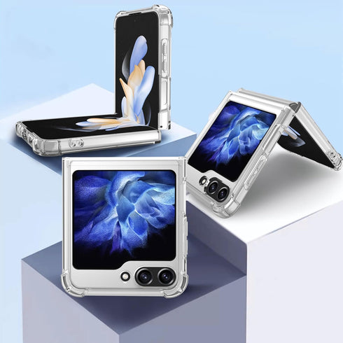 Clear Magnetic Case for Samsung Galaxy Z Flip 6, Slim Shockproof Anti-Yellow Transparent Phone Cover for Men and Women