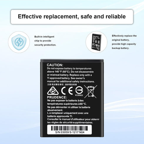 TI 84 Plus CE Battery, Replacement for Texas Instruments TI-84 Plus CE Battery, 3.7V 1500mAh