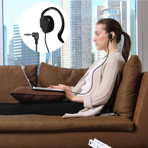 EXMAX Wired Single Headphones 3.5mm: Left-Side Earphone One Ear Ear-Hook Headphone for EXD-101 ATG-100T