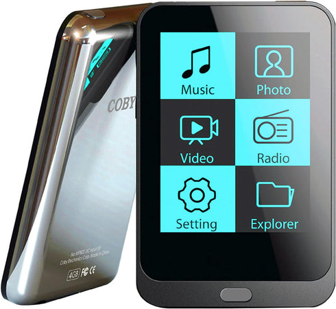 Coby 2-Inch 4GB Video MP3 Player with FM Radio (Black)|TFT LCD Touchscreen|USB 2.0