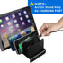 Acrylic Multi Device Organizer Stand, 4 Slots Desktop Storage Holder for Portable Charger Power Banks, Compatible with