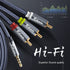 3.5mm 3 6.6FT/2M 3.5mm 3-Male MP3, to RCA Audio Video Cable, to RCA Adapter Stereo AUX Cord AV Cable for Camcorders