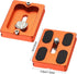 Frienda 2 1/4''-20 Head(Orange,Pu50) Pieces Metal Quick Release Plate with Camera Screw Tripod Mount Plate Fits