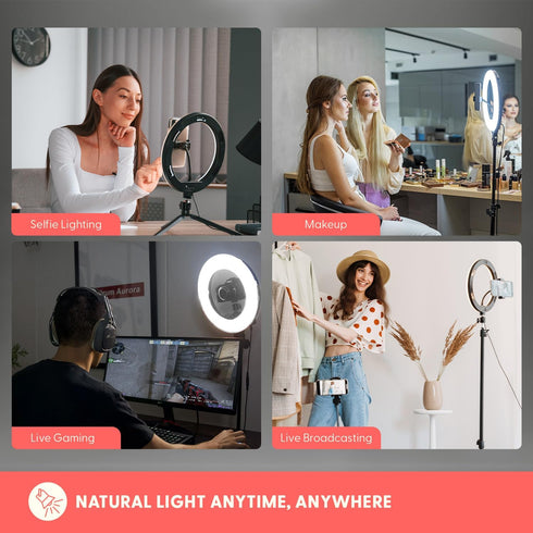SQUATZ 11 12W 3 10 6 LED Selfie Ring Light with Wired Control, Color Modes, Brightness Levels, Tripod Stand