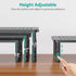 WALI Monitor Risers for 2 Monitors, Dual Monitor Riser, Laptop Riser for Desk, Adjustable Underneath Storage, Black