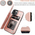 ONETOP Wallet Case for iPhone 12/12 Pro, PU Leather with Card Holder, Kickstand, Rose Gold