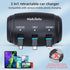 Multi Retractable Car Charger Station - Headrest 3 in 1 Charging Box with Fast 36W QC 3.0 Charger Adapter