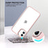 ULAK iPhone 12 Case (Baby Pink) - Clear Transparent Bling Soft TPU Shockproof Protective Cover for iPhone 12 & Pro