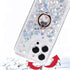 Glitter Case with Ring Holder for iPhone 13 Pro, Clear Kickstand Soft TPU Rubber Bumper, Silver
