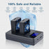 LP-E10 Battery and Dual Charger for Canon EOS Rebel T7 T6 T5 T3 T100, Kiss X50 X70, 2-Pack 1600mAh