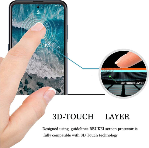 (3 Pack) Compatible Nokia X100 Screen Protector, Tempered Glass, Touch Sensitive, Case Friendly, 9H Hardness