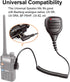 Speaker Mic for Baofeng Walkie Talkie - 2 Pin Shoulder Microphone Compatible with Baofeng Radios (Black)