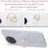 DOPENSPI 4PCS 360Rotation Transparent Phone Ring Holder, Adjustable Butterfly Cell Phone Ring Cellphone Kickstand Grips