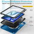iPad Air Case for 6th/5th/4th Generation (2024/2022/2020) - Blue Cover with Screen Protector, Stand, Handle, Strap,