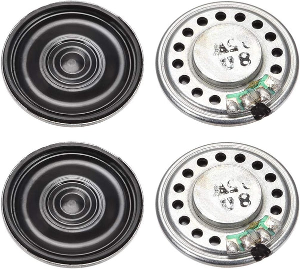 uxcell 0.5W 8 Ohm DIY Magnetic Speaker, 28mm Round Shape Replacement Loudspeaker (4pcs)