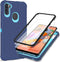 Samsung Galaxy A11 Phone Case, Cobalt Blue/Blue, Heavy Duty 3 Layer Shock Proof Protective Cover with HD Screen