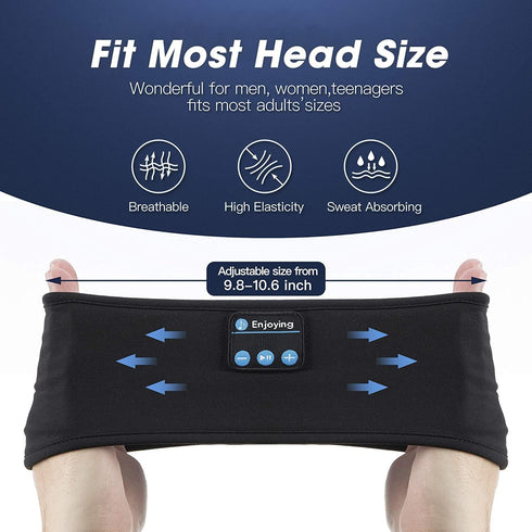 Sleep Headphones Wireless, Bluetooth Sports Headband with Ultra-Thin HD Stereo Speakers, Perfect for Sleeping, Yoga