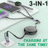 100W Retractable Multi 5-in-1 Charger Cable, USB A/Type C to Lightning, Super Fast Charging for iWatch/iPhone/iPad?4FT?