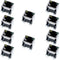 Oiyagai 10 Pcs RJ45 8P8C Shielded Modular Network Jacks - 2LED Light Enhanced Connectivity for Network Applications