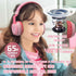 Kids Bluetooth Headphones 5.3, Wireless 60H Play Time, Volume Limited Over Ear Foldable Headset (Pink)