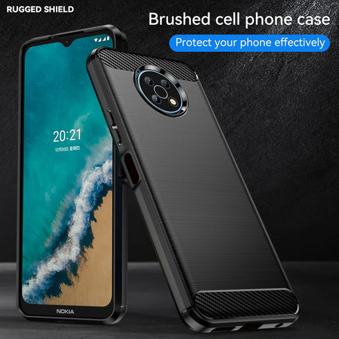 Osophter Nokia G50 Case, Nokia G50 5G Phone Case with 2pcs Screen Protector, Shock-Absorption Flexible TPU Rubber