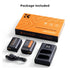K&F Concept 2400mAh DMW-BLK22 Battery and Dual Slot LCD Charger for Panasonic Lumix Cameras