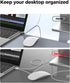 Silkland 90 Degree USB C Right Angle Adapter 2 Pack, 240W Male to Female USB-C Extender for Thunderbolt Devices