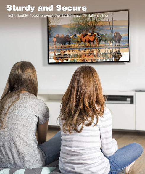 Fixed TV Wall Mount Low Profile for 17-42” Universal Small Flat TVs & Monitors, Slim Bracket Fits 8" Wood Studs Max