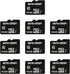 INLAND Micro Center 32GB Class 10 MicroSDHC Flash Memory Card, 10 Pack with Adapter for Mobile Devices