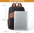 Backpack Telena Leather Laptop for Women Business Casual College Bags Black-Brown