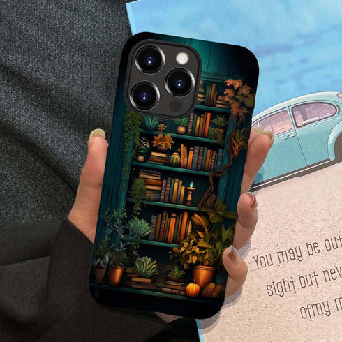 kiritfox 15 2-Layer Case Compatible with iPhone Pro Max,Hybrid Hard Shell,Shockproof Soft for Girl Women,Bookshelf Book