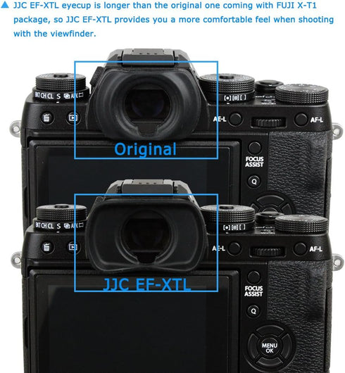 JJC Eyecup Eyepiece EF-XT L Replacement for Fuji X-H2 X-T5 X-T4 X-T3 X-T2 XT4 XT3 XT2 XT1 XH1 GFX100S GFX100 Camera