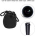 PATIKIL Camera Lens Bag, 2 Pcs Drawstring Pouch 2.8" ID x 3.9" H, Thick Neoprene for DSLR Lens, Black