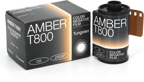 Amber 800 35mm Color Negative Cine Film, 27 Exposures, ISO800, 135, Cinematic Motion Picture Style