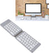 PUSOKEI Foldable Keyboard, Portable BT3.0 Fast Typing Silent Mini Keyboard with 120mAh Battery