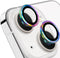 iPhone 15 & 15 Plus Camera Lens Protector - 9H Tempered Glass, Shockproof Metal Ring, Anti-Scratch - 2 Pcs Colorful