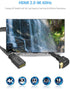 URWOOW 90-Degree (1FT) HDMI Extension Cable High Speed Down Angle Male to Female Extension Wire Cord HDMI Extender