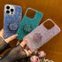 iPhone 15 Pro Max Glitter Bling Case, Pink Sparkle Cover with Ring Stand Holder for 6.7 inch