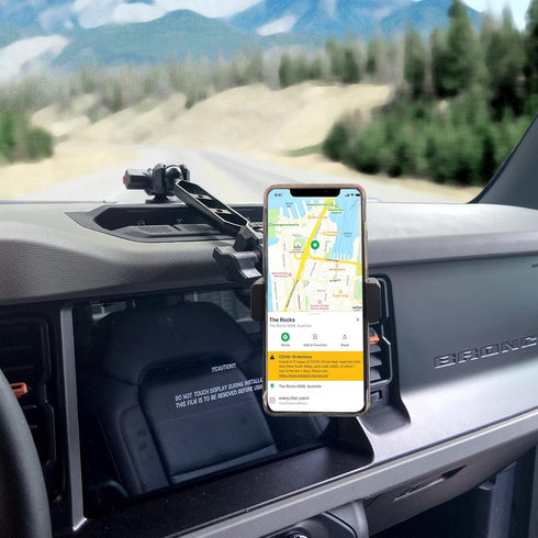 Maiker Adjustable Dashboard Phone Holder Mount for Ford Bronco Accessories 2021-2023, Anti-Shake Stabilizer