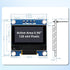 iPistBit 5 0.96 Inch 128x64 SSD1306 I2C ESP32(Blue) Pcs OLED Display Module, Pixel Luminous OLED Display Board