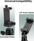 Thryllix 1/4" 17/16/15/14/13, Aluminum Phone Tripod Mount with Cold Shoe & ARCA-Swiss Quick Release, Adjustable