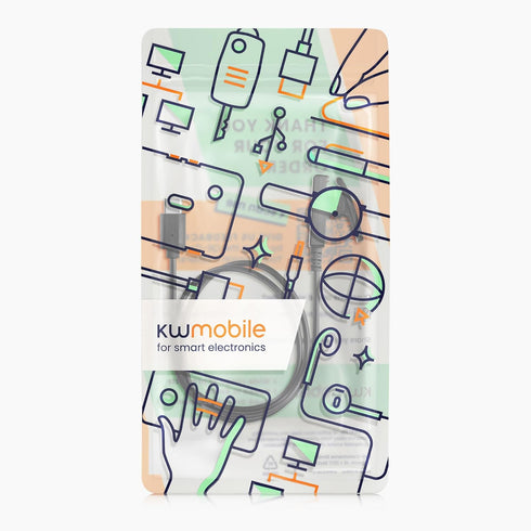 kwmobile USB-C Charger Compatible with Garmin vivomove Trend/Lily/HR/Forerunner 35/30/735XT - Black Charging Cable for