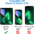 JETech 2-Pack Tempered Glass Screen Protector for iPhone 13/13 Pro 6.1", Full Coverage, HD Clear, Auto Alignment Tool.