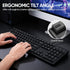 Guiheng Wired Keyboard and Mouse Combo, Full-Sized Ergonomic Computer Keyboard and Optical Wired Mouse for Windows, Mac