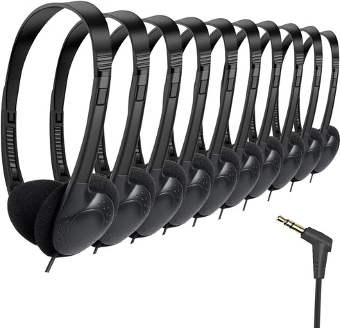 Classroom Headphones Bulk 12 Pack Class Set for School Students Kids and