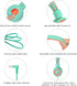 noot products Kids Headphones K11 Wired On-Ear Headset, Foldable Stereo, 5ft Long Cord, 3.5mm Jack, Mint/Coral for