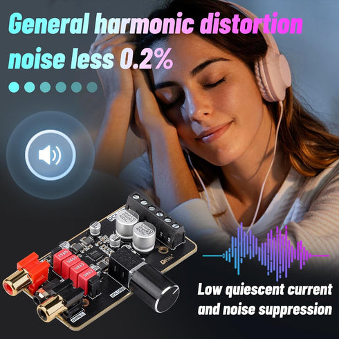 DROK 15W+15W 2.0 Amplifier Board, Dual Channel Audio PAM8620, DC 8-26V, Digital Stereo Amp Module for Sound System